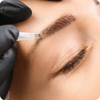 This is a semi-permanent cosmetic procedure that uses a fine blade to deposit pigment into the skin, creating the appearance of fuller, well-defined eyebrows.